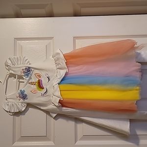 Girls medium unicorn dress